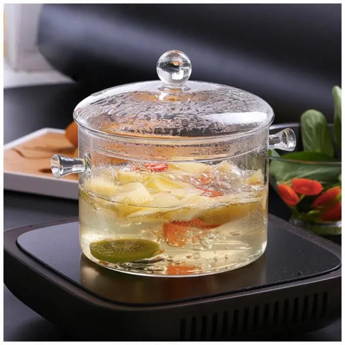 Olla de Vidrio para Té e Infusiones | Tetera Resistente al Calor para Cocina Saludable
