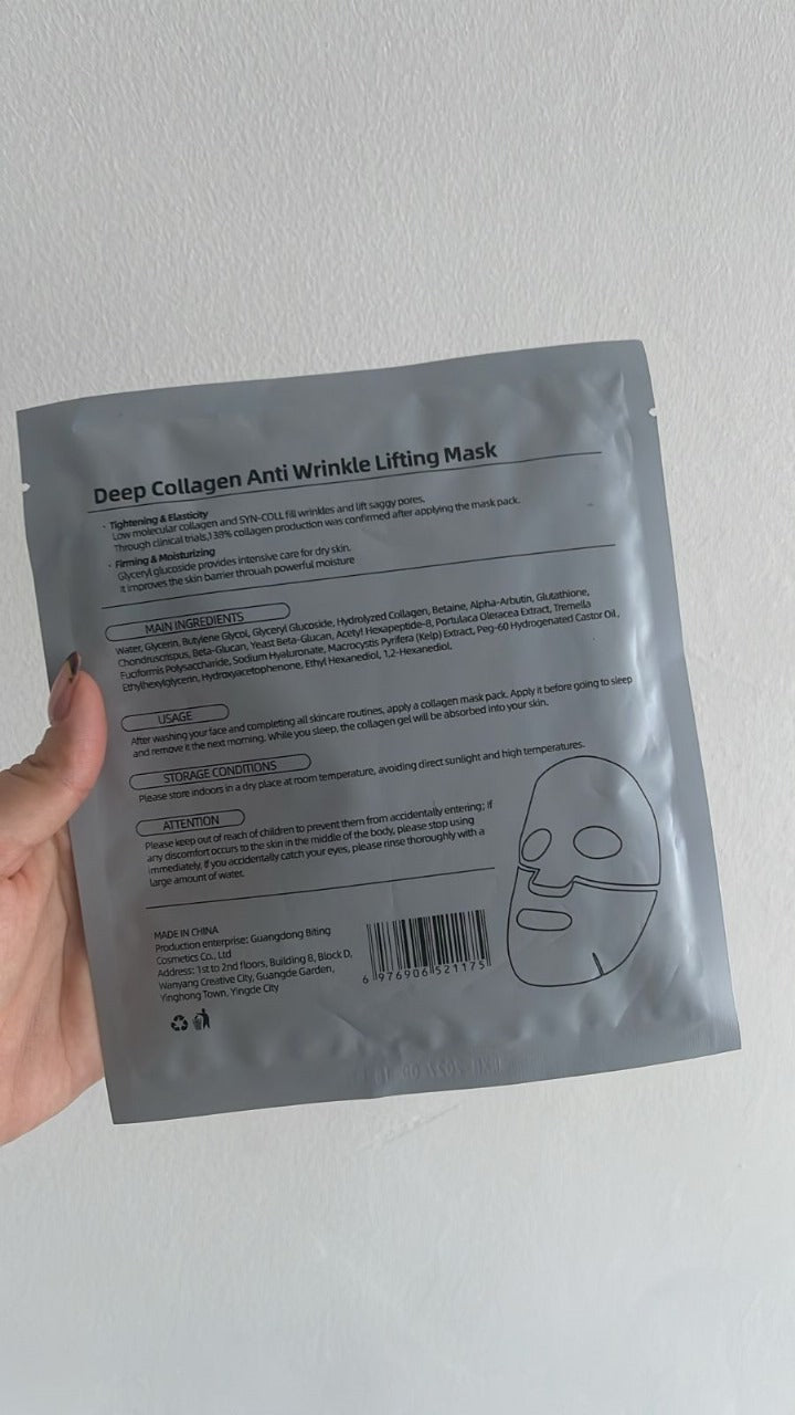 BIO-COLLAGEN REAL DEEP MASK – Mascarilla Facial Hidratante y Reafirmante